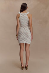 Brigid Ruffle Knit Sleeveless Dress - Ivory